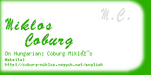 miklos coburg business card